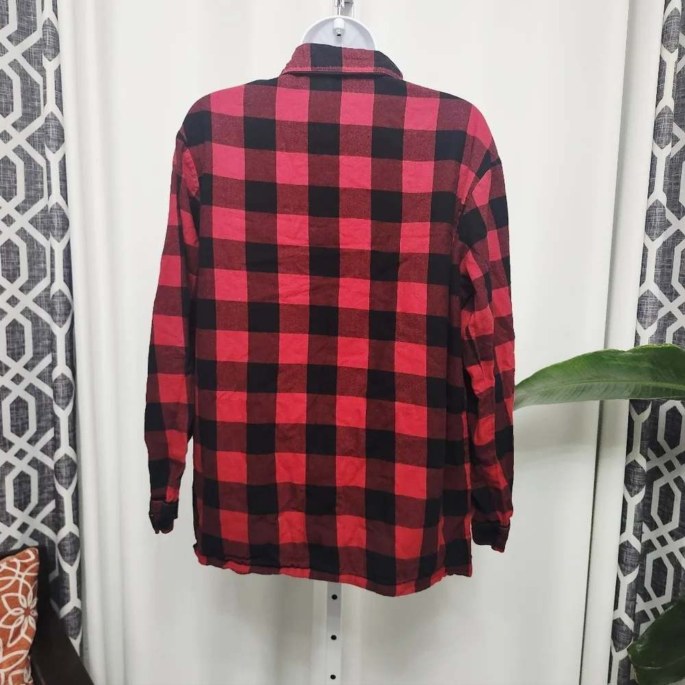 Wondershop Red and Black Checkered Men's Sleepwear Shirt - Picture 2 of 3